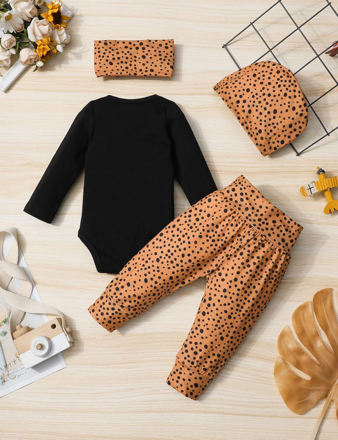 Newborn Baby Girl Clothes Im New Here Infant Newborn Outfit Cute Toddler Baby Girl Outfits 4PC Set