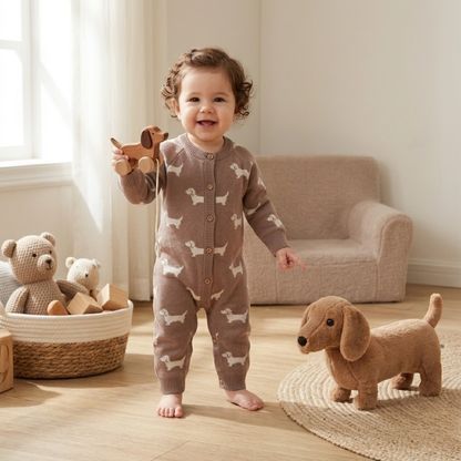 SnugTale – Cartoon Knit Sweater Jumpsuit for Babies & Toddlers